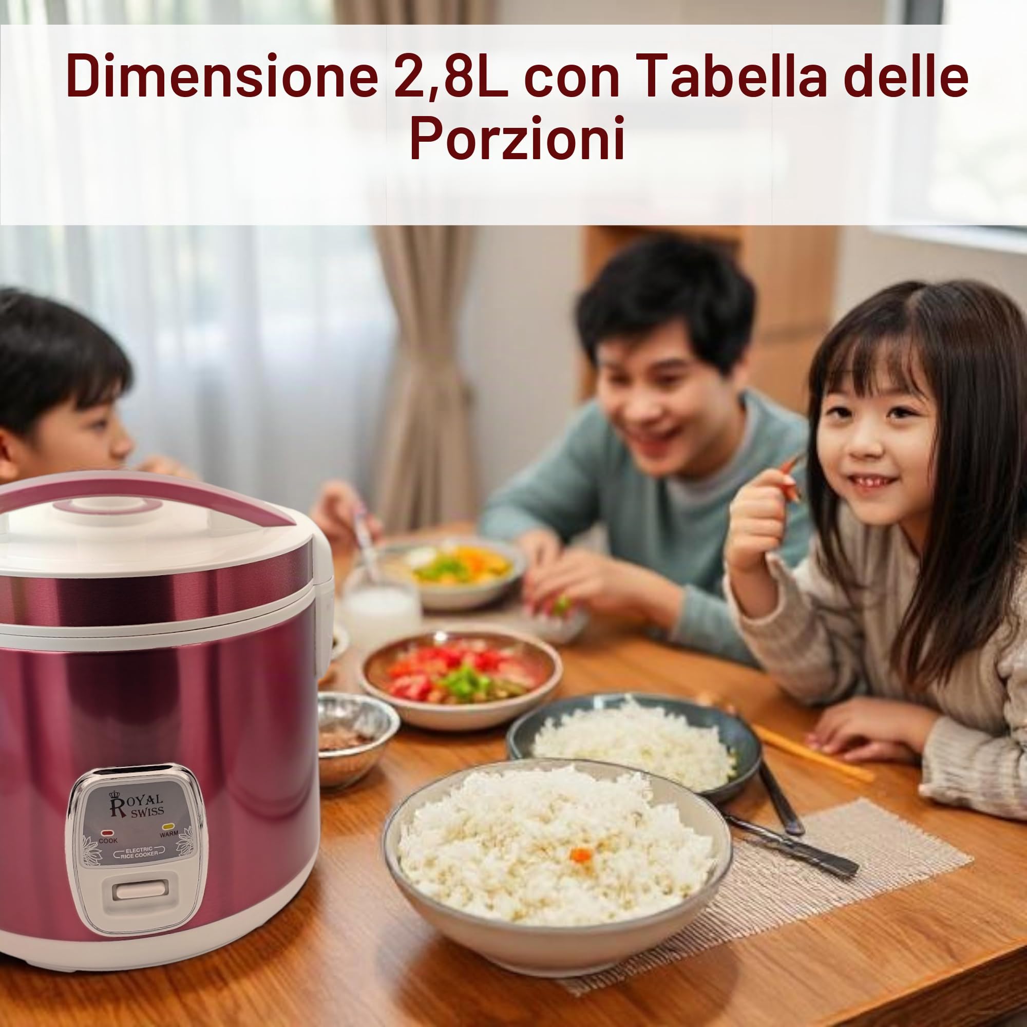 Royal Swiss Fornello di riso 2,2 l, colore: Viola