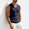 Chaleco de punto para hombre, estilo preppy, sin mangas, cuello en V 7