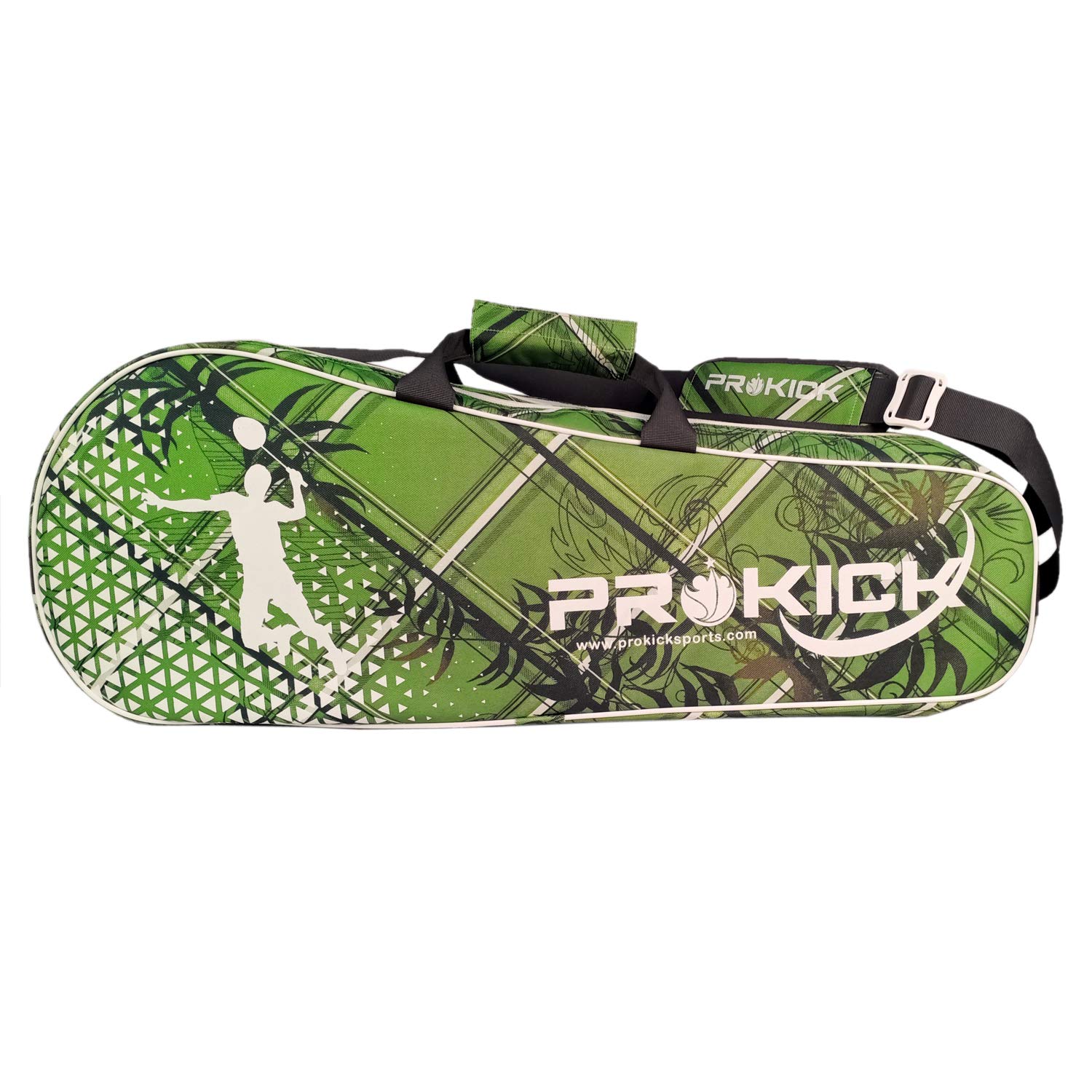 Prokick Badminton Kitbag with Double Zipper Compartments - Green Graffiti (B08QSB22YL) Amazon Price History, Amazon Price Tracker