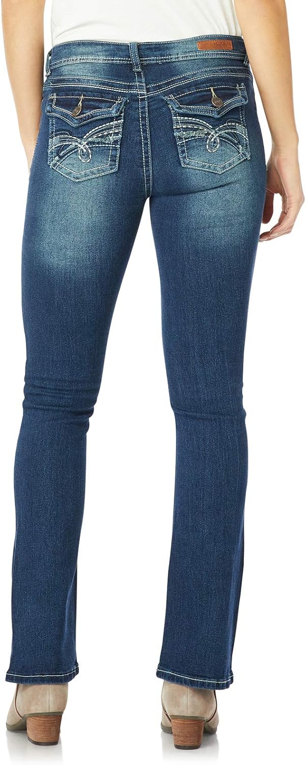 WallFlower Women’s Size Legendary Bootcut Mid-Rise Insta Stretch Juniors Jeans (Standard and Plus)