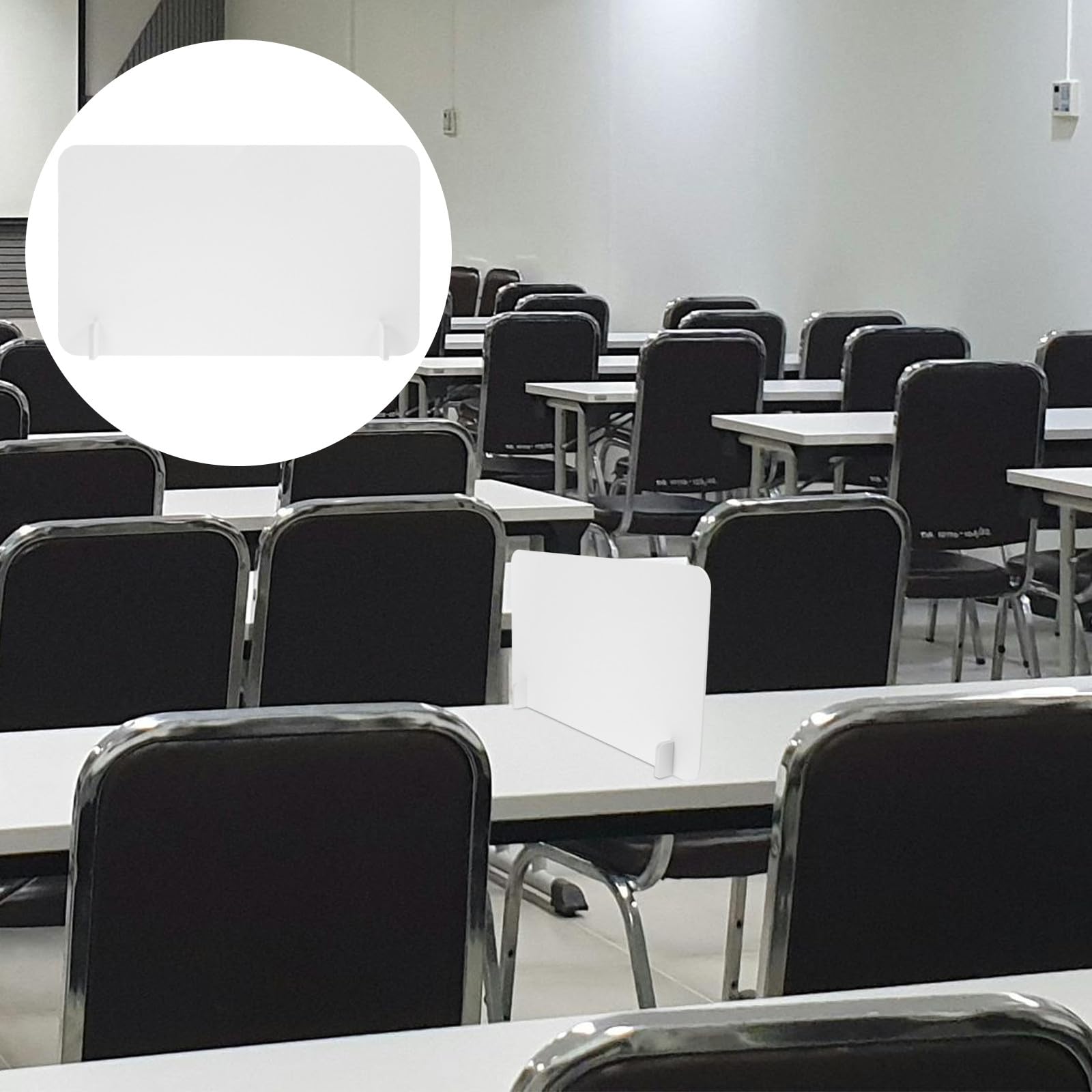 Panel de división transparente para escritorio de oficina, 50 x 30 cm, divisor acrílico para aulas y trabajos, tablero modular aislante C antisalpicaduras