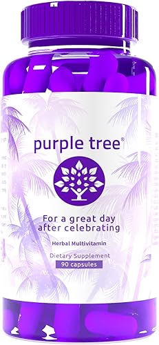 Miniatura 12 de purple tree Vitaminas de bienestar post-celebración Apoyo hepático, hidratación rápida, reposición corporal Dihidromiricetina DHM, cardo