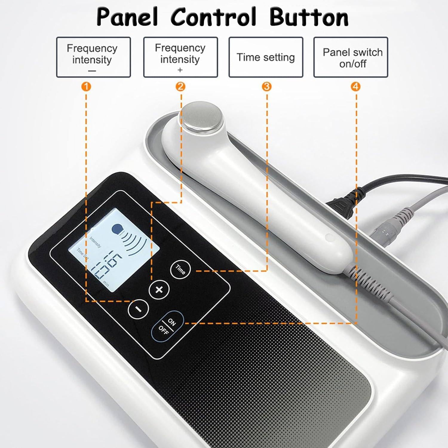 Máquina de ultrasonidos de 1,05 Mhz para fisioterapia, máquina de terapia de ultrasonidos portátil, masajeador muscular profundo para aliviar el dolor corporal para rodillas, hombros, lumbares, brazos