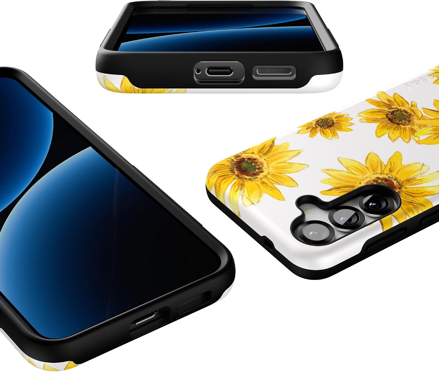 Casely Galaxy S25 Case | Golden Garden | Yellow Sunflower | Bold Protective Design | Compatible with MagSafe