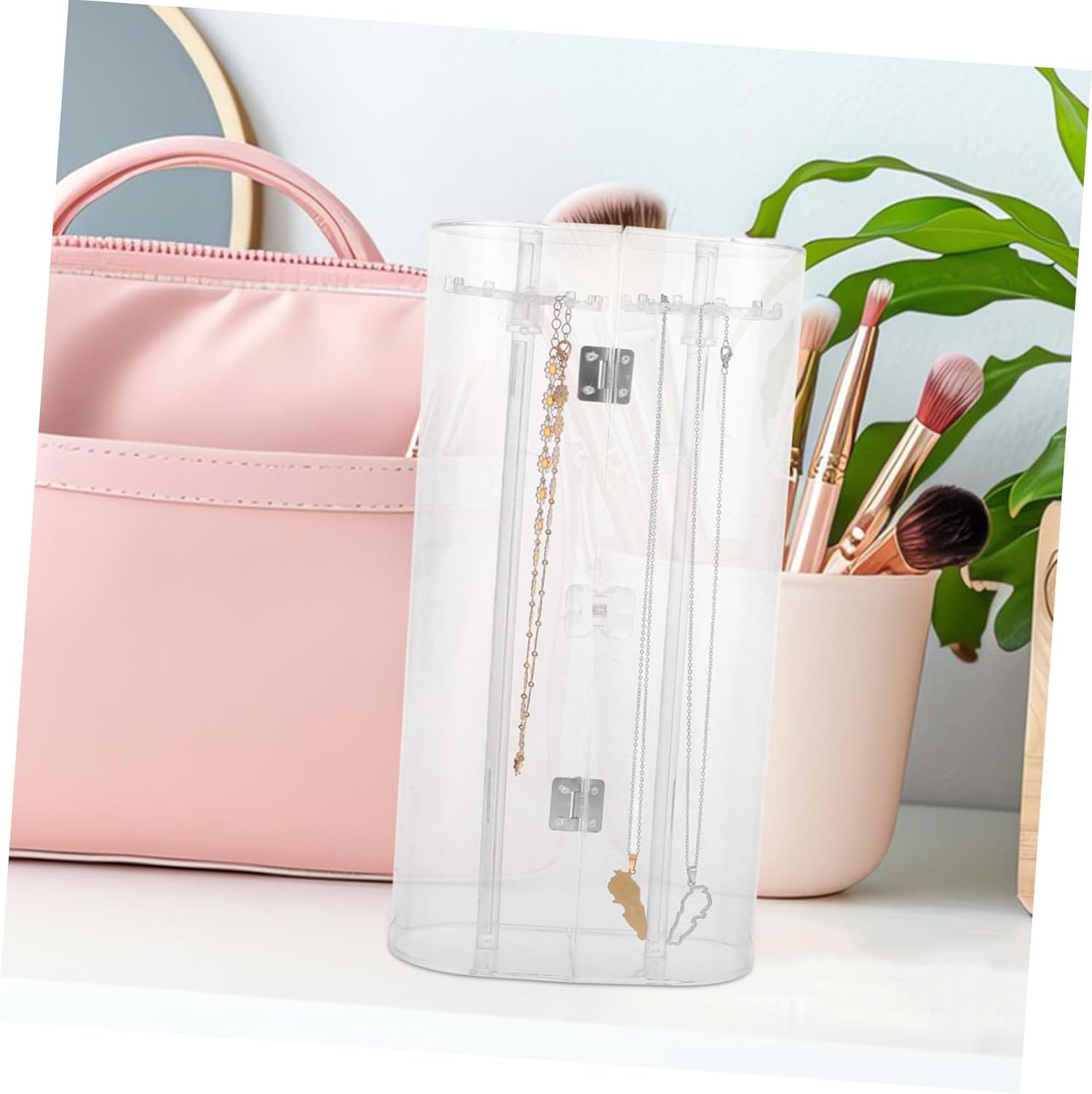 Cabilock Jewelry Organizer for Necklaces and Bracelets Rotating Design for Easy Access Spacious Storage Stand Display for Jewelry Collection Versatile and Stylish Storage