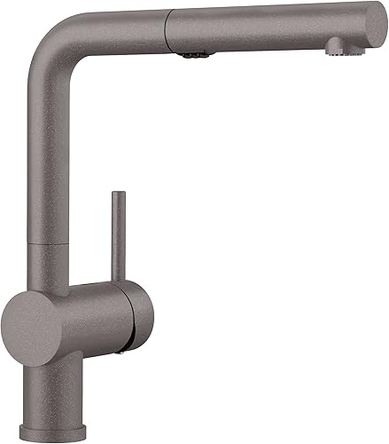 Miniatura 15 de BLANCO Linus - Grifo de cocina extraíble de arco bajo, doble pulverización, 1.5 GPM, acero inoxidable