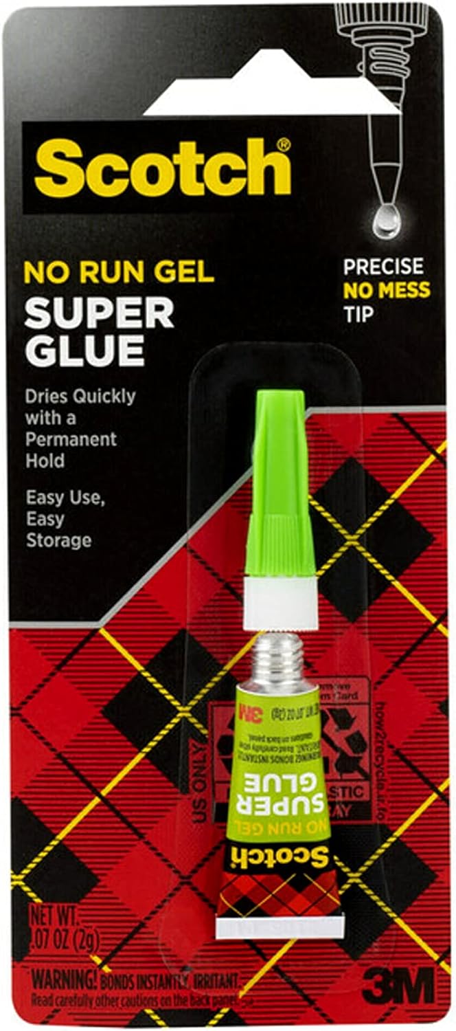 Scotch Super Glue Gel 0.7 oz (2gr.) per tube Clear color, 1 tube/pack