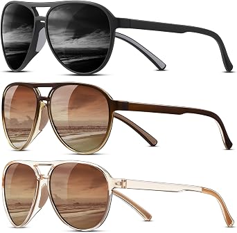 KUGUAOK Polarized Aviator Sunglasses for Women Men Sports Style UV400 Protection Running Sun Glasses Vintage Trendy Shades