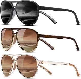 Polarized Aviator Sunglasses for Women Men Sports Style UV400 Protection Running Sun Glasses Vintage Trendy Shades