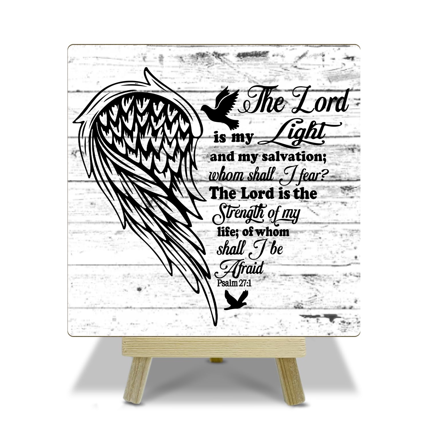 Bible Verse Printed Desk Sign, Scripture Religious Gifts For Christian Friends Family, Home Office Desk Decor Wood Plaque With Stand, Decorative Desk Decor For Living Bedroom Shelf - 23