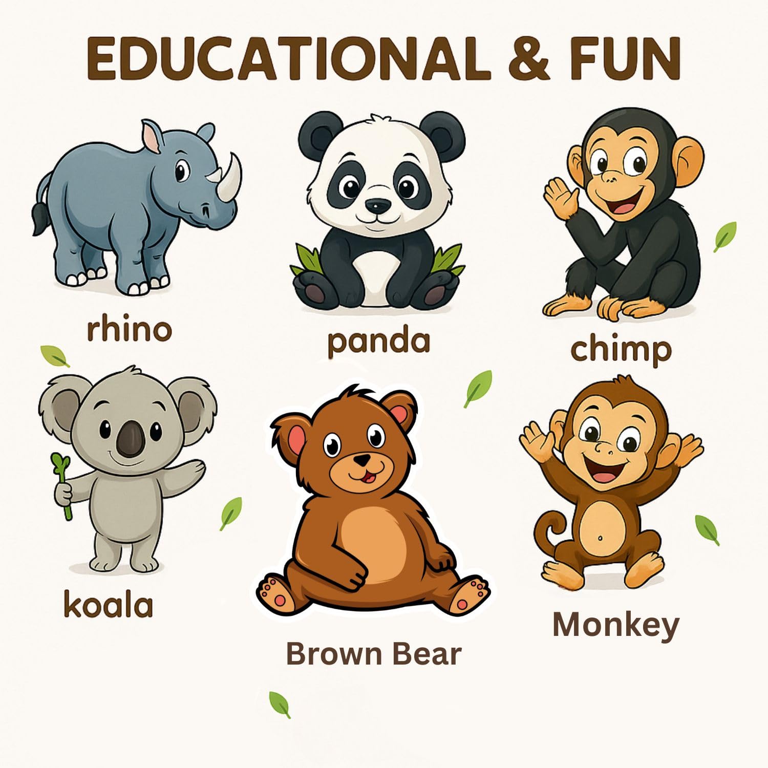 RufaStories Forest Animal Fridge Magnets for Kids – 14 Pieces Strong, Waterproof, Durable Woodland Animal Magnets for Refrigerator, Almirah, Whiteboard – Cute Educational Magnets for Toddlers - Image 6 thumbnail