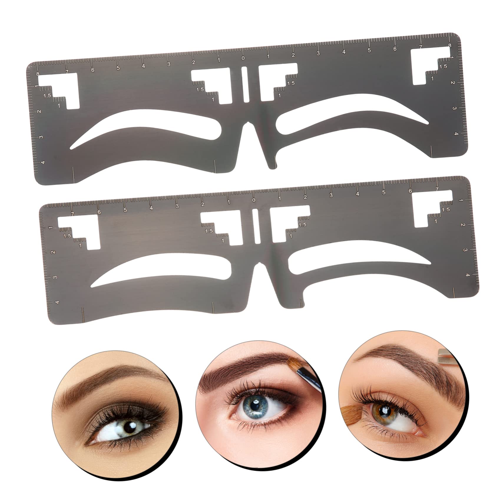 Housoutil 6pezzi Stencil Per Sopracciglia Righello Per Design Sopracciglia Strumento Di Misurazione Per Make-up Simmetrica Per Donne e Ragazze