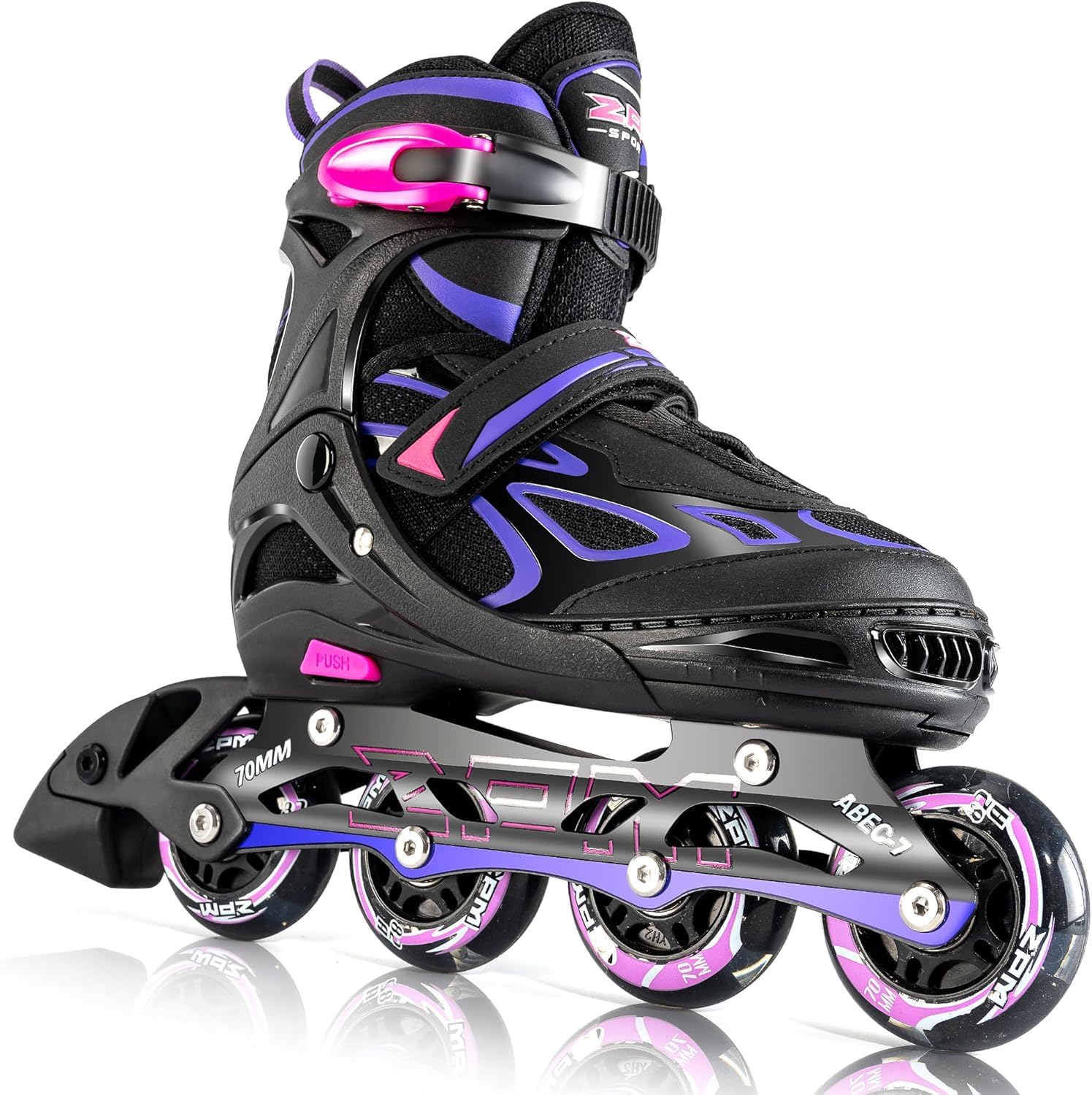 2PM SPORTS Brice Pattini in Linea Regolabili, Divertente Inline Skates per Bambina e Bambino e Bambini e Ragazzi