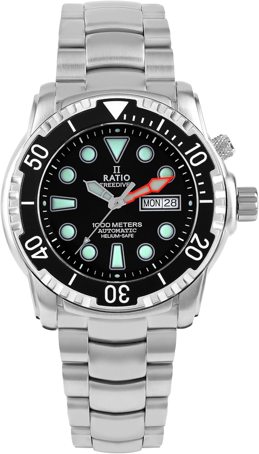 RATIO FreeDiver Helium-Safe Dive Watch Sapphire Crystal