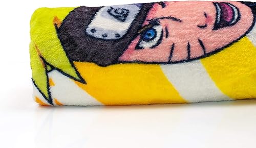 Miniatura 3 de Just Funky Manta grande de forro polar de anime Naruto con símbolos Kanji  60 x 45 pulgadas