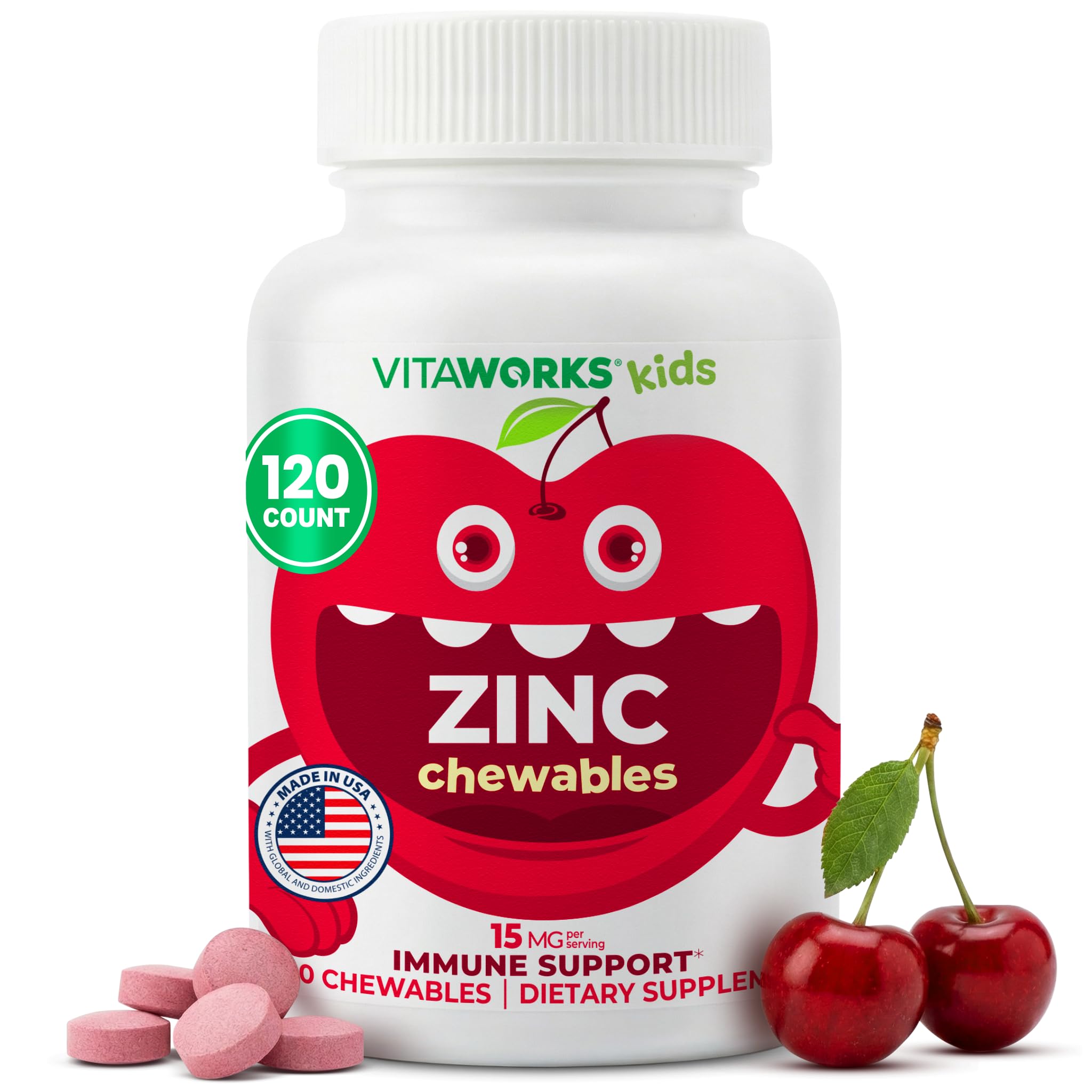 VitaWorks Kids Zinc 15mg Chewable