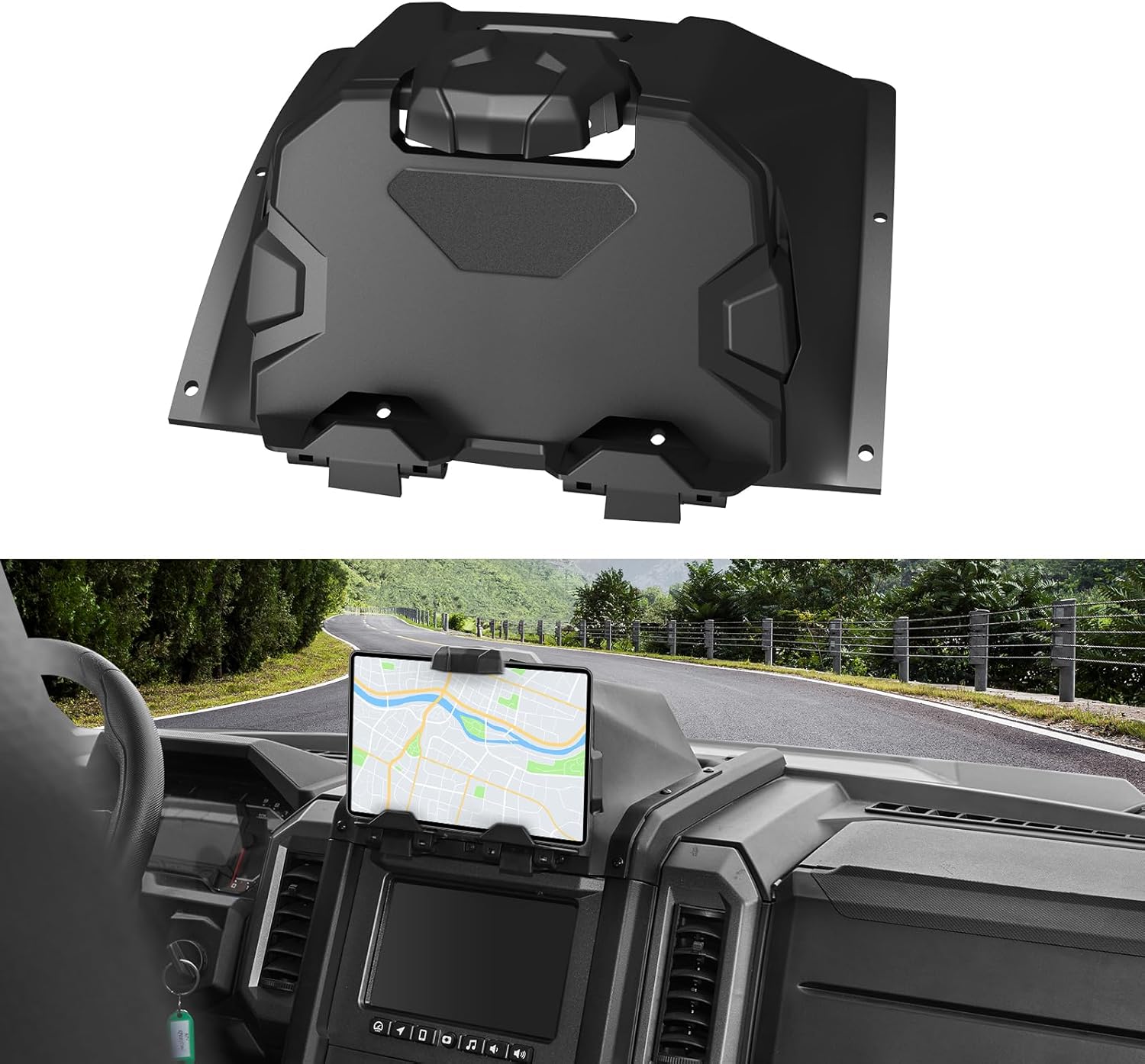 Tablet Phone Holder for 2024 Polaris Xpedition XP/ADV, Electric Device GPS Mount Storage Box Adjustable Navigation Tablet Holder for Polaris Xpedition XP/XP 5/ADV/ADV 5 2024+ Accessories