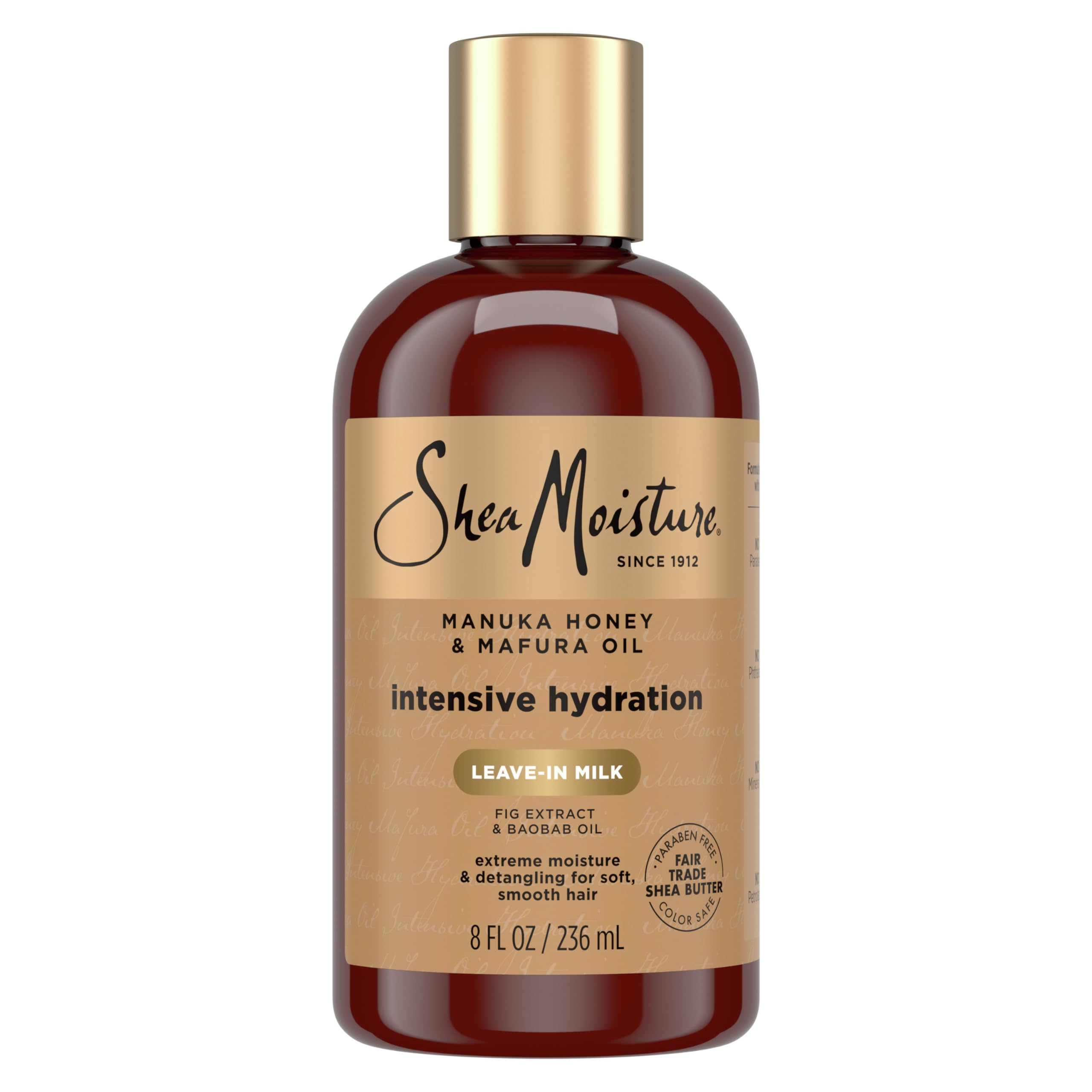 Shea Moisture Manuka Honey & Mafura Oil Intensive Hydration Leave-In Milk W/ Fig Extract & Baobab Oil, Pack of 1