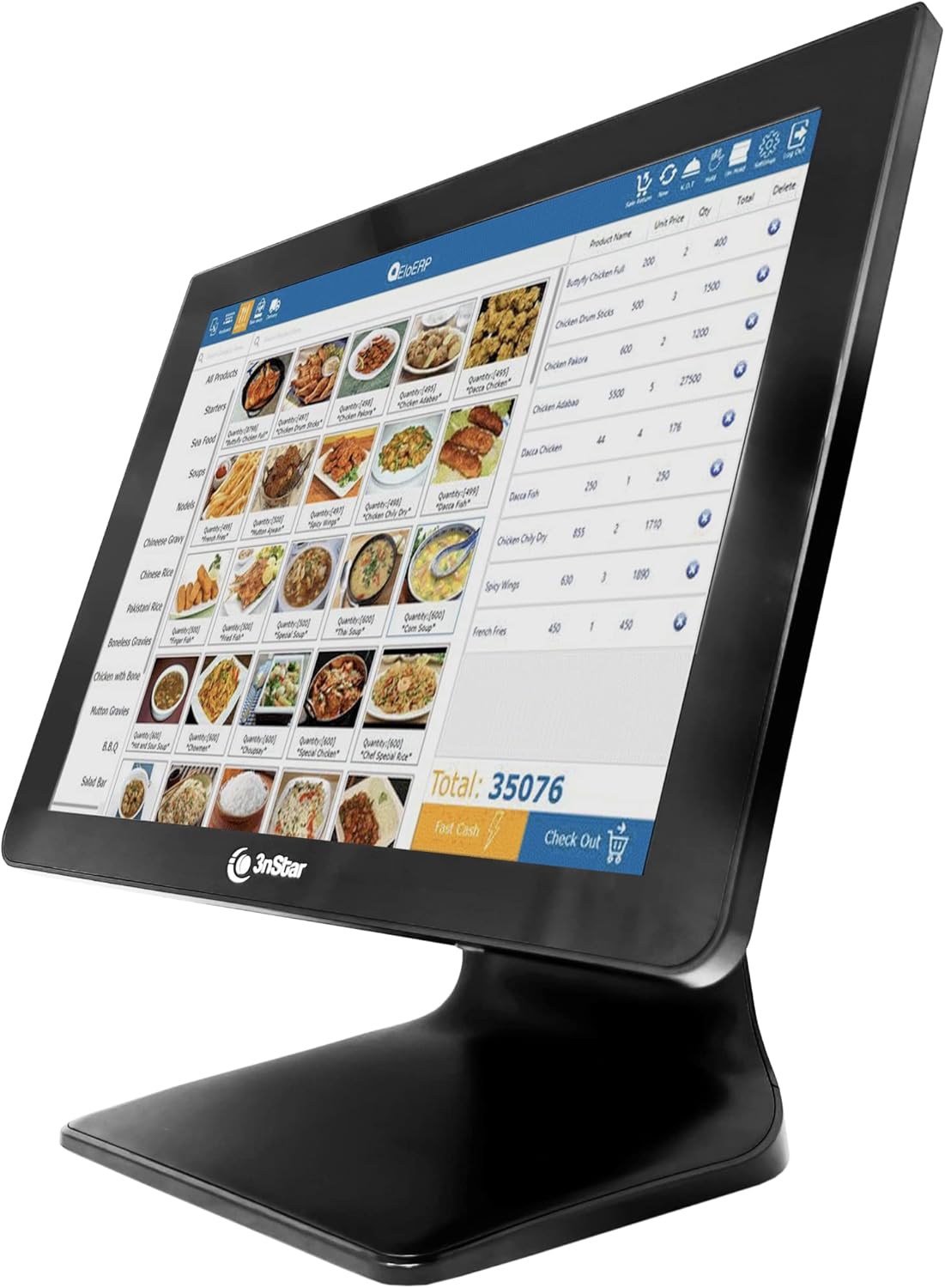 3nStar 15" 10 Points Capacitive Touch Screen Monitor Bezel Free, VGA + HDMI - TCM008VH