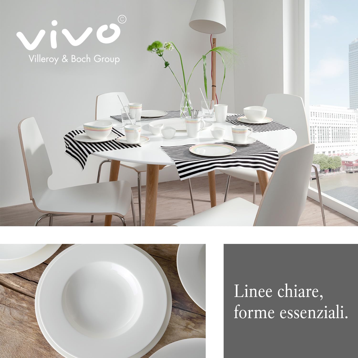 vivo – Villeroy & Boch Group – New Fresh Basic Set Di Posate 24 Pz. 24 Pezzi, Lavabile in Lavastoviglie, 6 Persone, Forchette, Coltelli, Cucchiaio, Acciaio Inossidabile