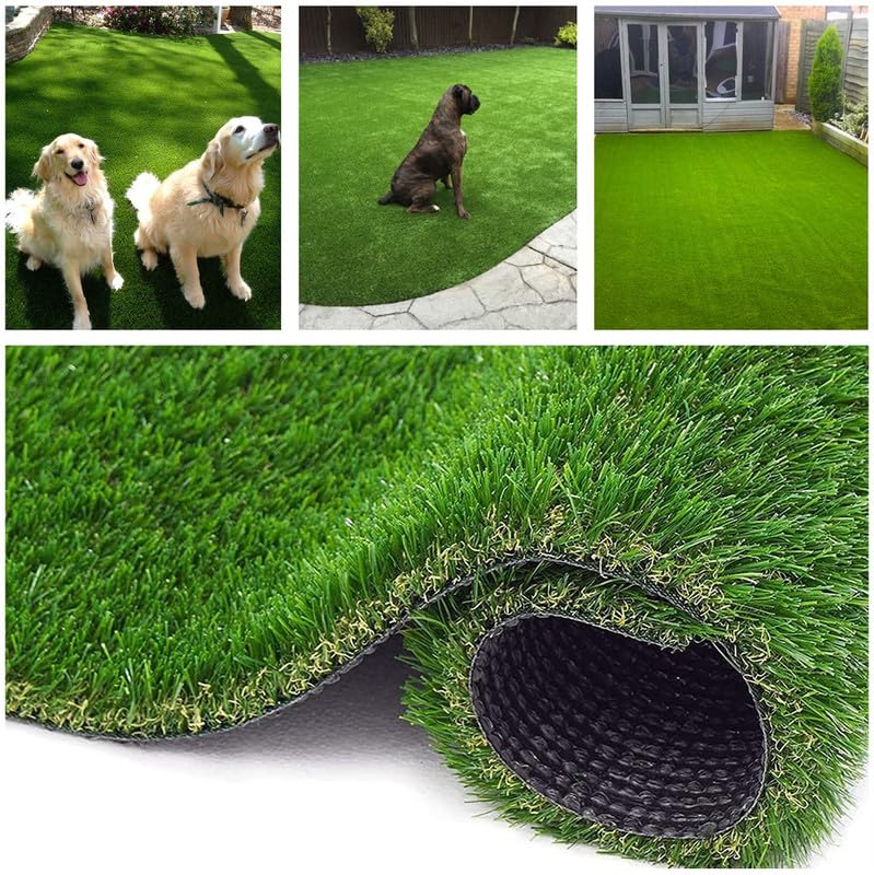 Homietina 35MM Thick Realistic Artificial Grass Turf 5FTX10FT, Pro