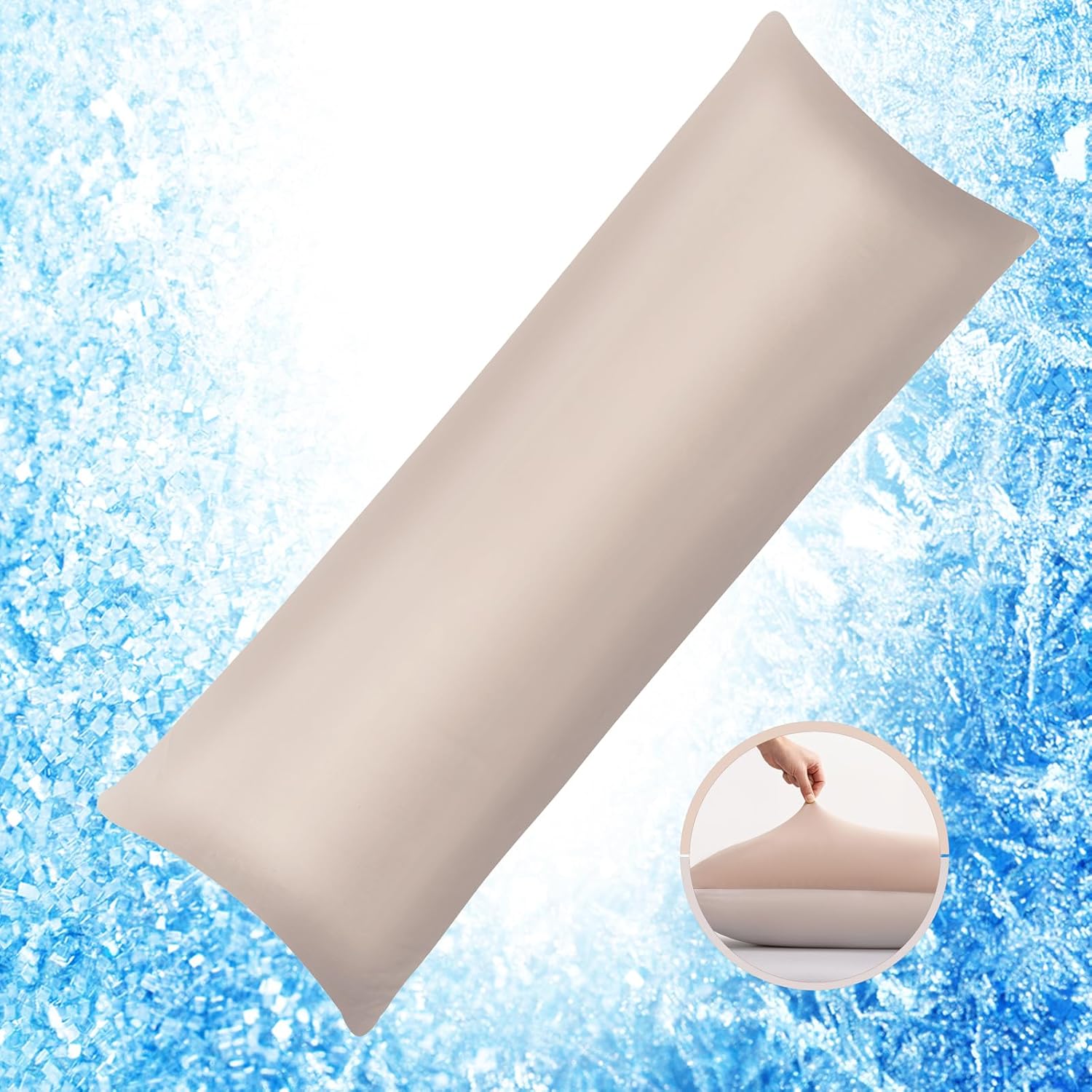 Cooling Pillow Cases for Hot Sleepers, Smoother Than Silk King Pillowcase, Body Pillow Pillowcase with Envelope Closure, Breathable 20x54 Body Pillow Cover, for Men Women Mom 1 pc