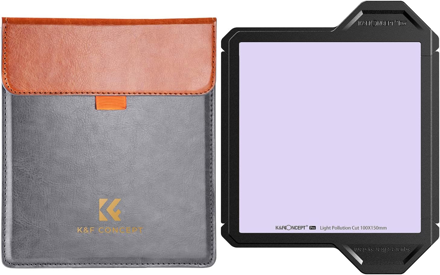 K&F CONCEPT 100 x 100mm X-PRO Square Clear-Natural Night Filter, Light Pollution Reduction Filter with Frame for Star/Sky Night Scenes/Astrophotography
