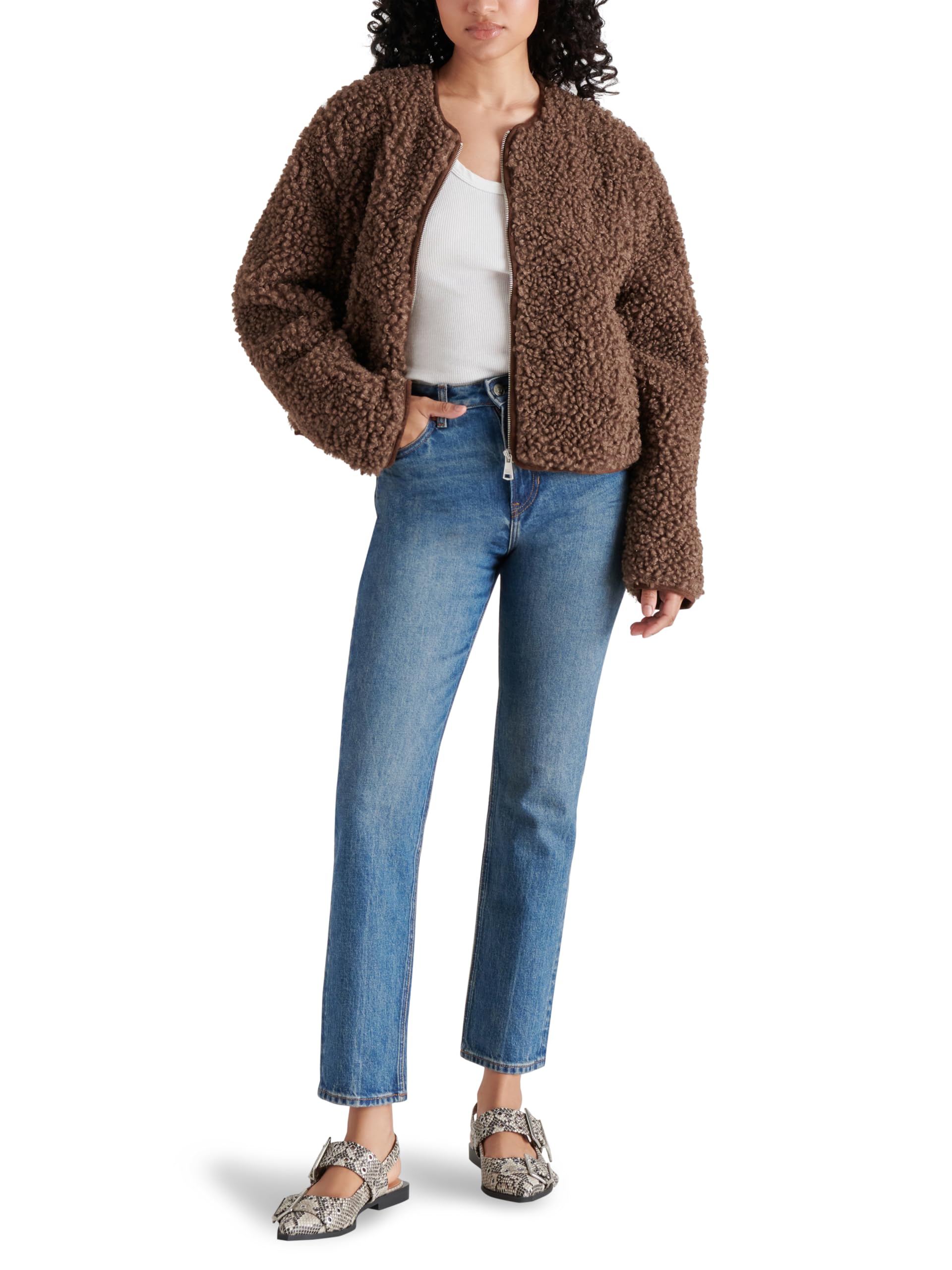 Steve Madden Women's Apparel Teddy Jacket