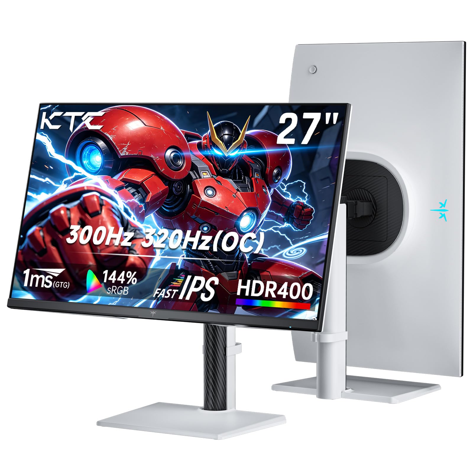 Amazon.co.jp: KTC モニター 27インチ ホワイト ゲーミングモニター