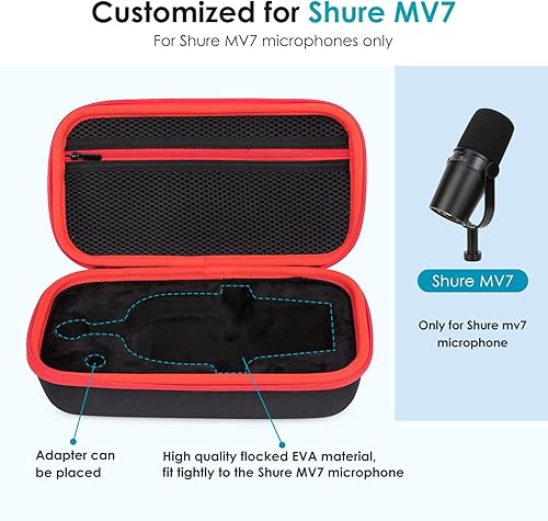 Vista 18 de MV7 MV7X MV7+ Brazo Boom - Brazo de micrófono con cubierta de espuma compatible con Shure MV7 y Shure MV7X y Shure MV7+ Micrófono con filtro Pop por