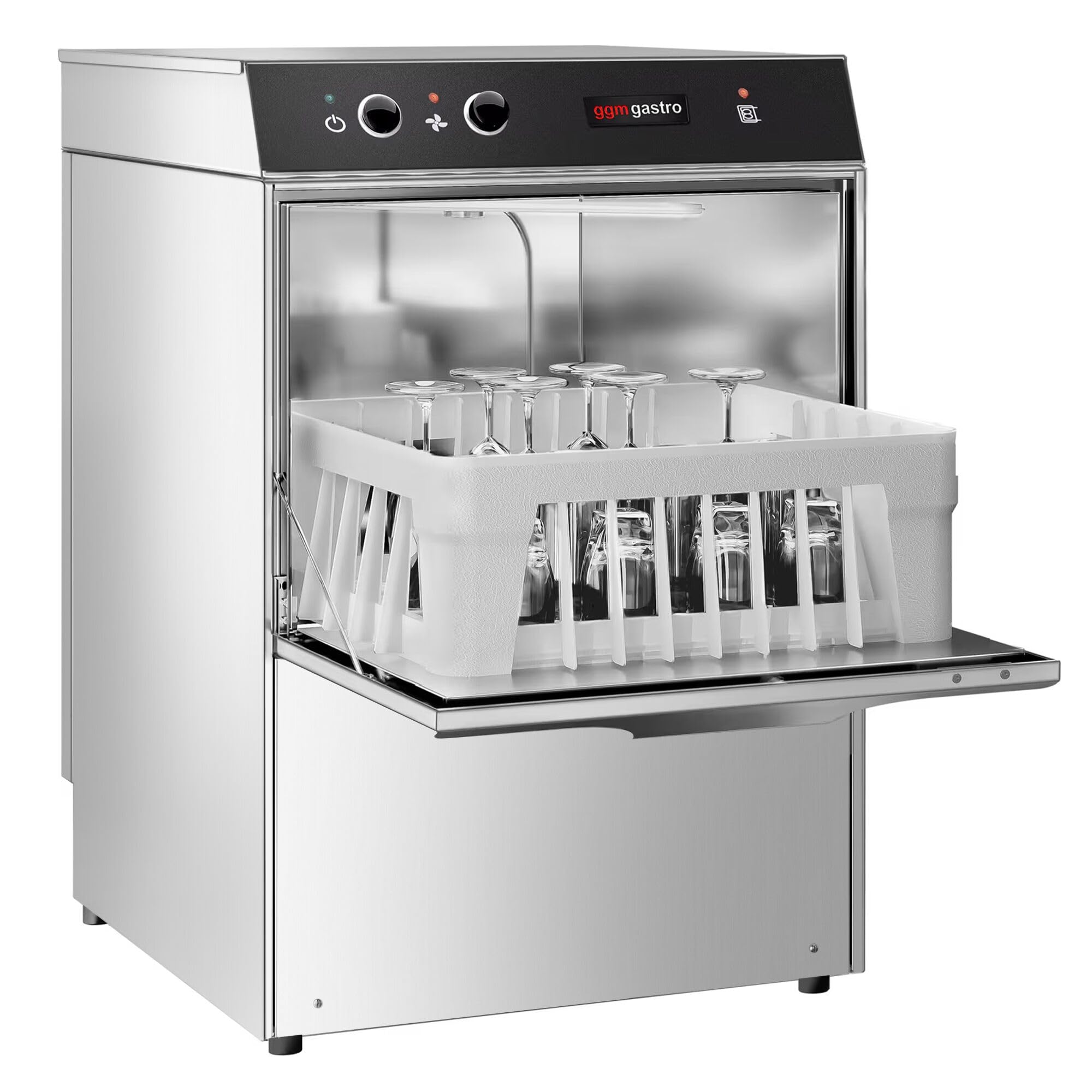 GGM Gastro Gläserspülmaschine 2,97 kW | Ideal für den gewerblichen Dauereinsatz, hochwertige Edelstahlkonstruktion, integrierte Dosiertechnik, hygienisch