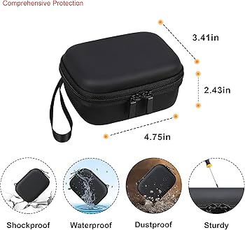 Elonbo Custodia per Bitzee Digital Pet Interactive Giocattolo Virtuale, Animali Elettronici Giocattoli per Bambini Travel Storage Cover Organizer Holder. Nero + interno viola