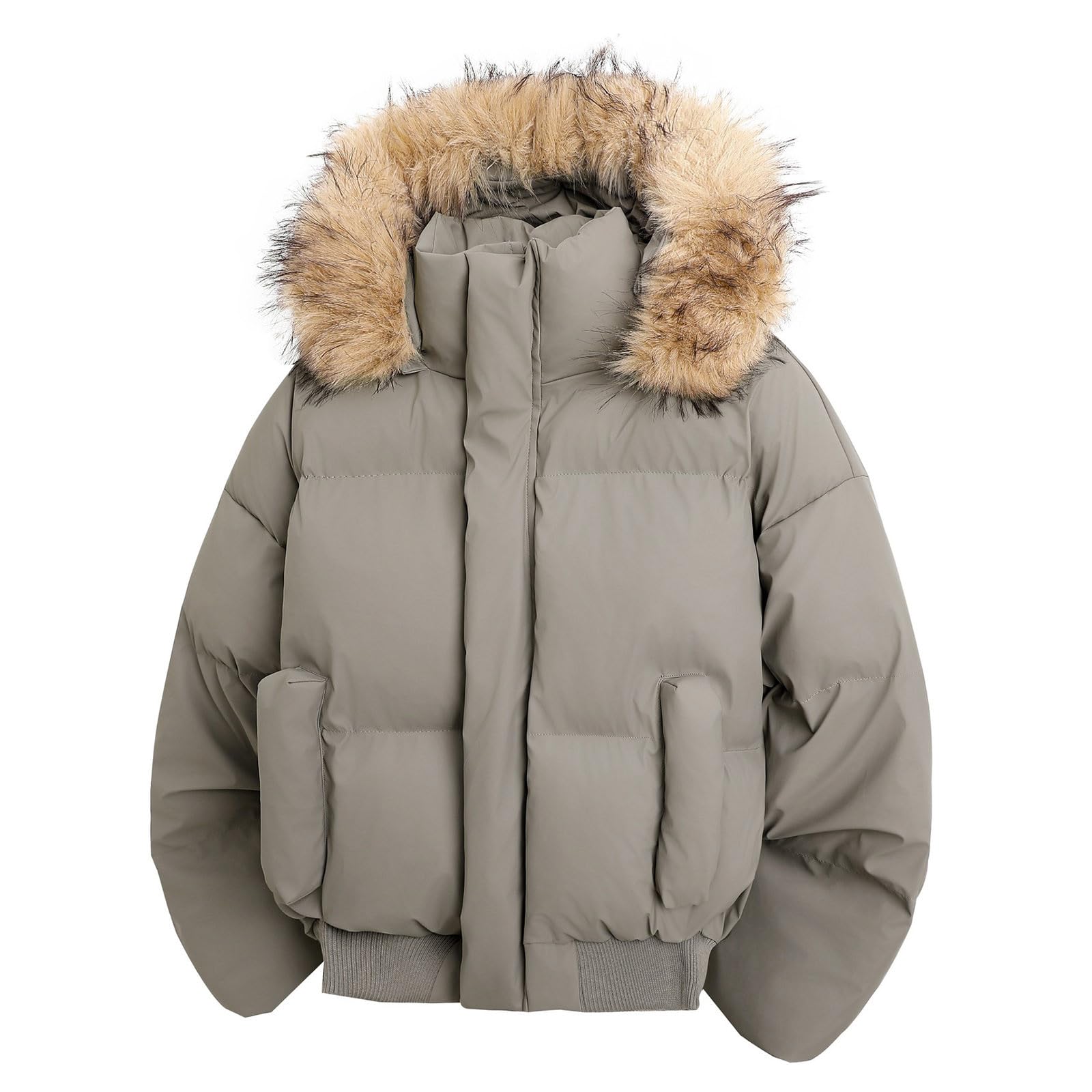 Chaqueta deportiva hombre manga larga chaqueta con capucha para hombre suelta invierno abrigo aislante grueso para clima frío impermeable y caliente ropa exterior térmica acolchada