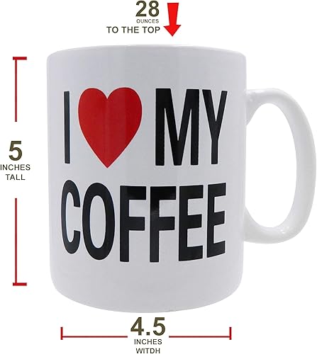 Miniatura 2 de Taza grande de café de gran tamaño de 28 onzas, taza de tamaño mega, extra grande para bebidas grandes, decoración de escritorio de oficina, regalo