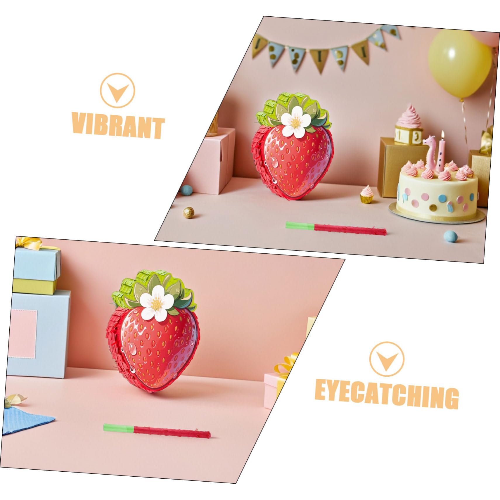 Piñata de para Fiesta Infantil Decoración Tema Frutas para Shower Confeti para Cumpleaños y Celebraciones