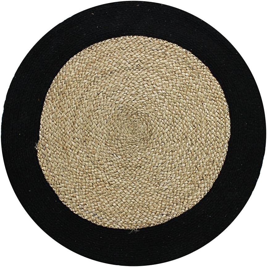 The Deco Factory Rug, 70 cm Diameter, Black