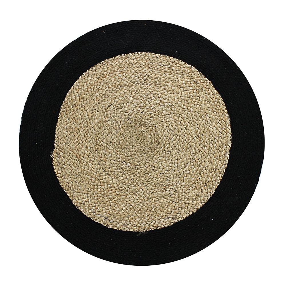 The Deco Factory Rug, 70 cm Diameter, Black