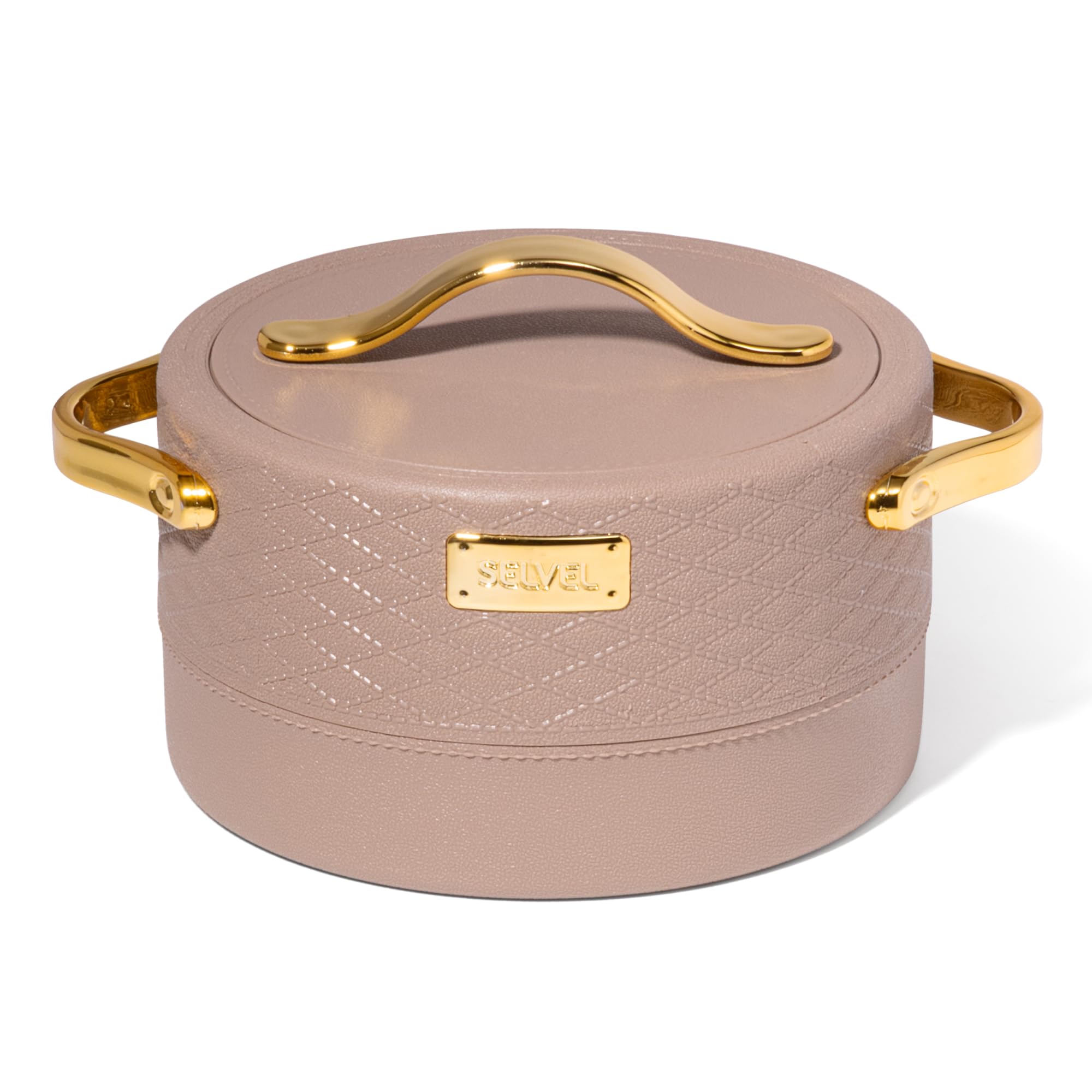 SELVEL Heritage Casserole 800 ml | Stainless Steel Inner & Premium Plastic Outer Body | Insulated Hot Pot for Roti, Rice & Curry | Elegant Brown Finish with Gold Handles | Stainless Steel Inner, Premium Plastic Outer, Insulated Hot Pot, Gold Handles-image-45
