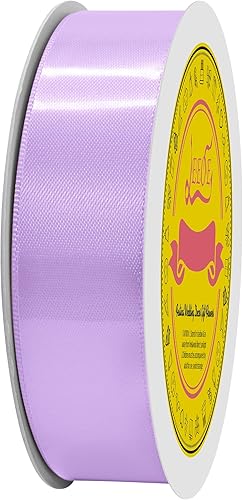 Miniatura 424 de Cinta de satén verde esmeralda de doble cara de 1-1/2 pulgadas x 50 yardas, cinta de poliéster verde esmeralda para envolver regalos, muy adecuada