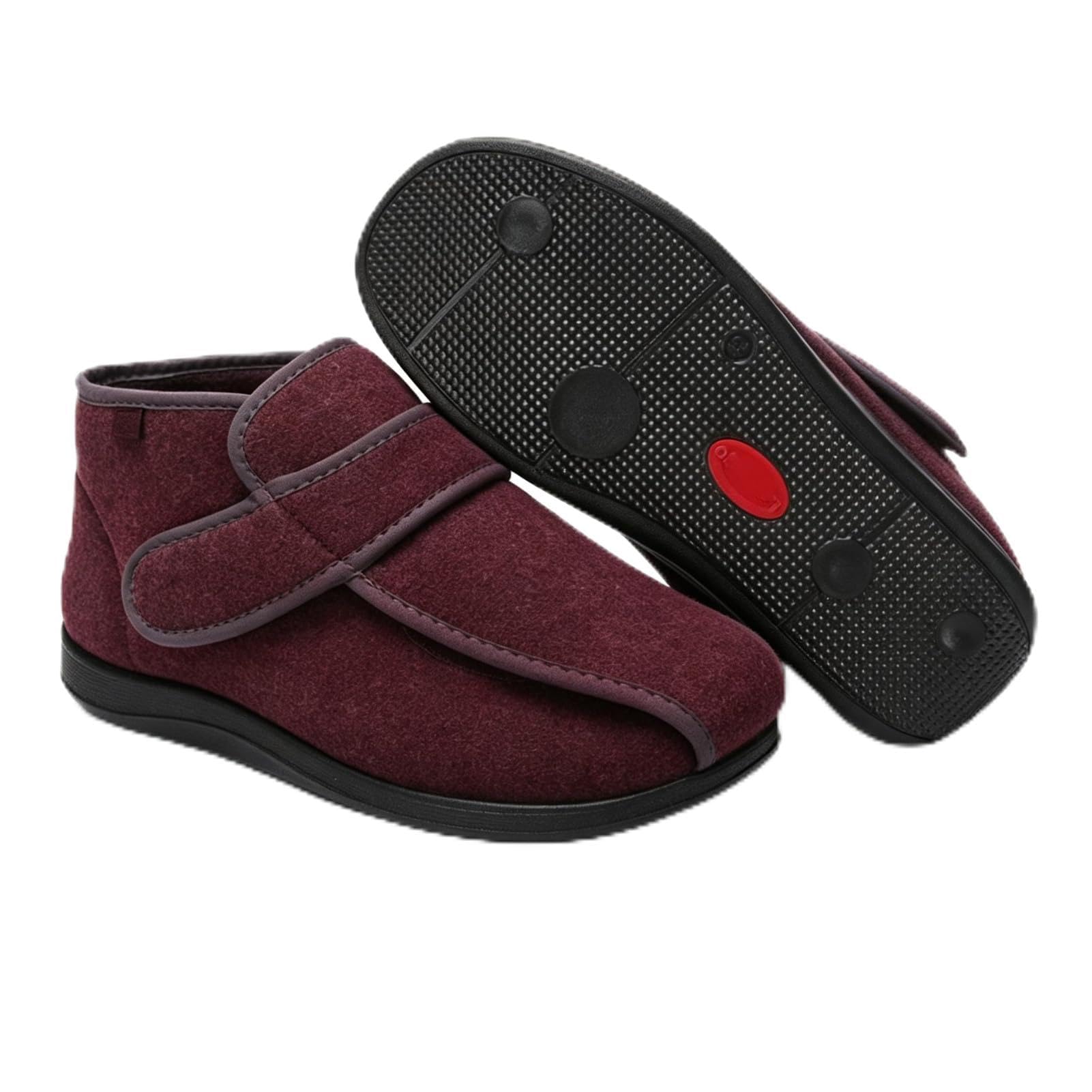 Scarpe per diabetici per donne e uomini, per piedi gonfi, ampia vestibilità, piede anziano, larghezza ampia, regolabile, suola antiscivolo, caldo pile felpato, scarpe da passeggio