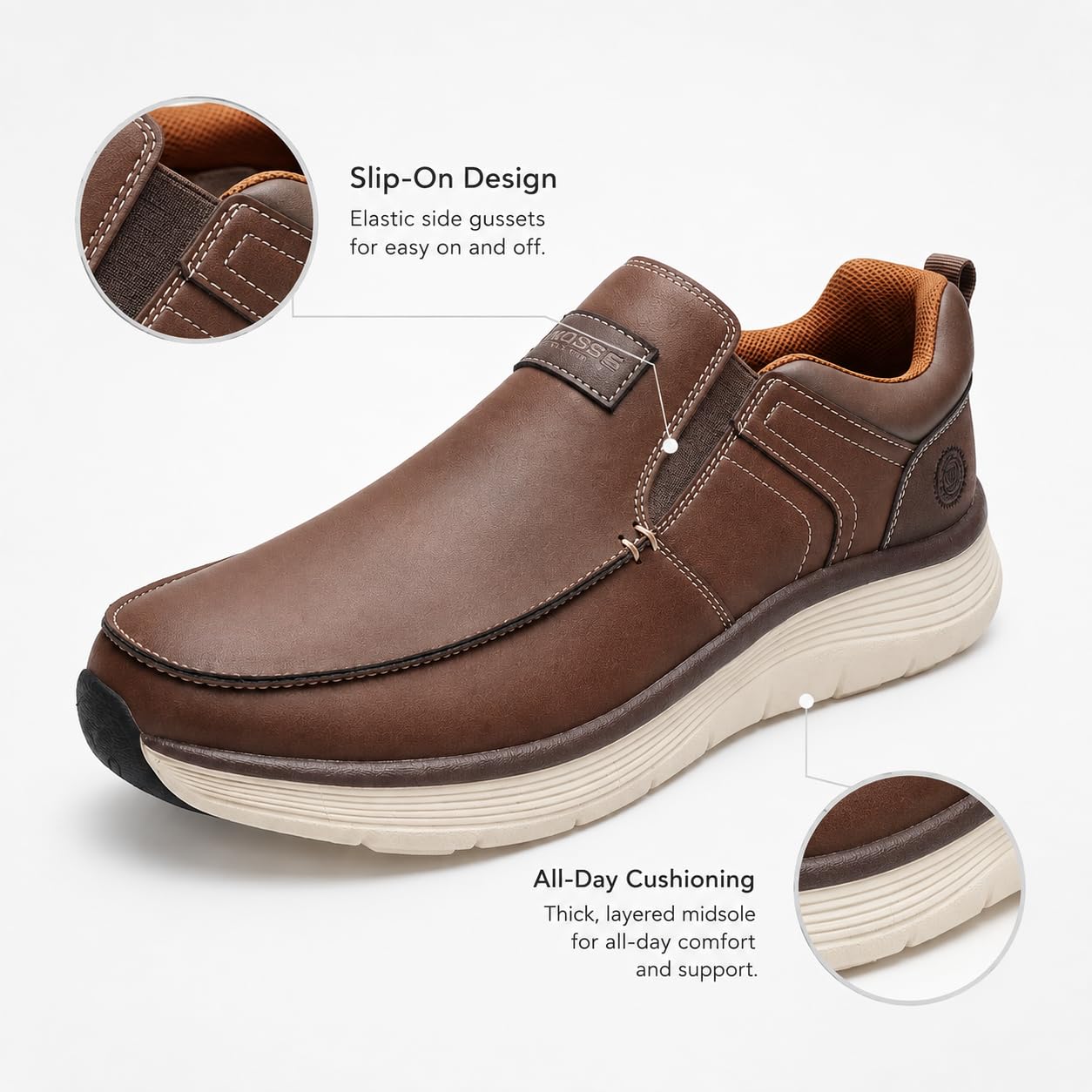Mocassini Uomo Slip On Scarpe Invernali Casual Comfort da Passeggio Lavoro Tempo Libero CMLE265392IT