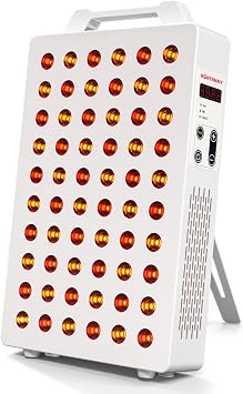 BONTANNY Red Light Therapy, 630/660/810/830/850nm 5 Wavelengths Red Near Infrared Light Device with 60 Dual Chip Clinical Grade LEDs, Remote Control, Timer for Face, Body, Pain Relief, BO-300 White