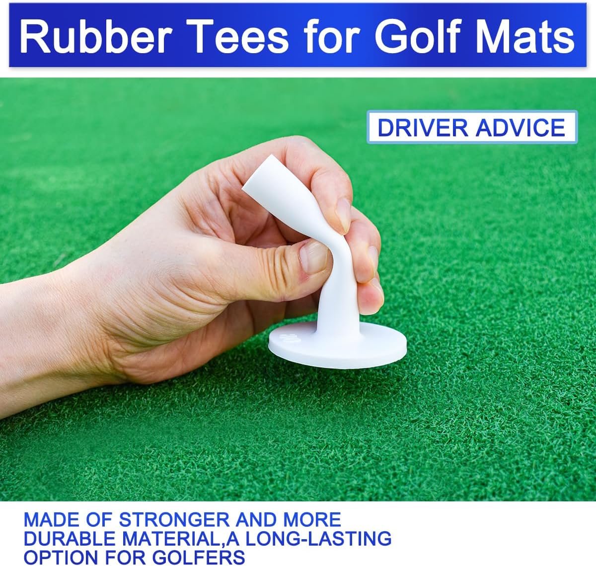 32Pcs Mixed Sizes Rubber Golf Tees for Mats Value Sets | Golf mat tees | Golf Accessories for Indoor & Outdoor Practice& Indoor Simulators | Durable & Stable Golf Tees Premium Gifts.