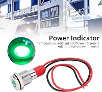 Indicator luminos metalic cu LED Acouto 220 V, 10 mm, cu cablu, pentru control industrial în tablouri electrice 5