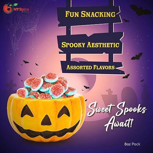 Miniatura 6 de NY Spice Shop Brain - Caramelos de gomita  1 libra de caramelo de cerebro de gomita  Gomitas de cerebro para fiesta de truco o trato  Cerebros