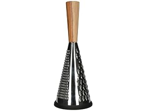 CreativeTops Masterclass Gourmet Cheese Large Vintage-Style Conical Cheese Grater with Wooden Handle 13 x 13 x 33 cm