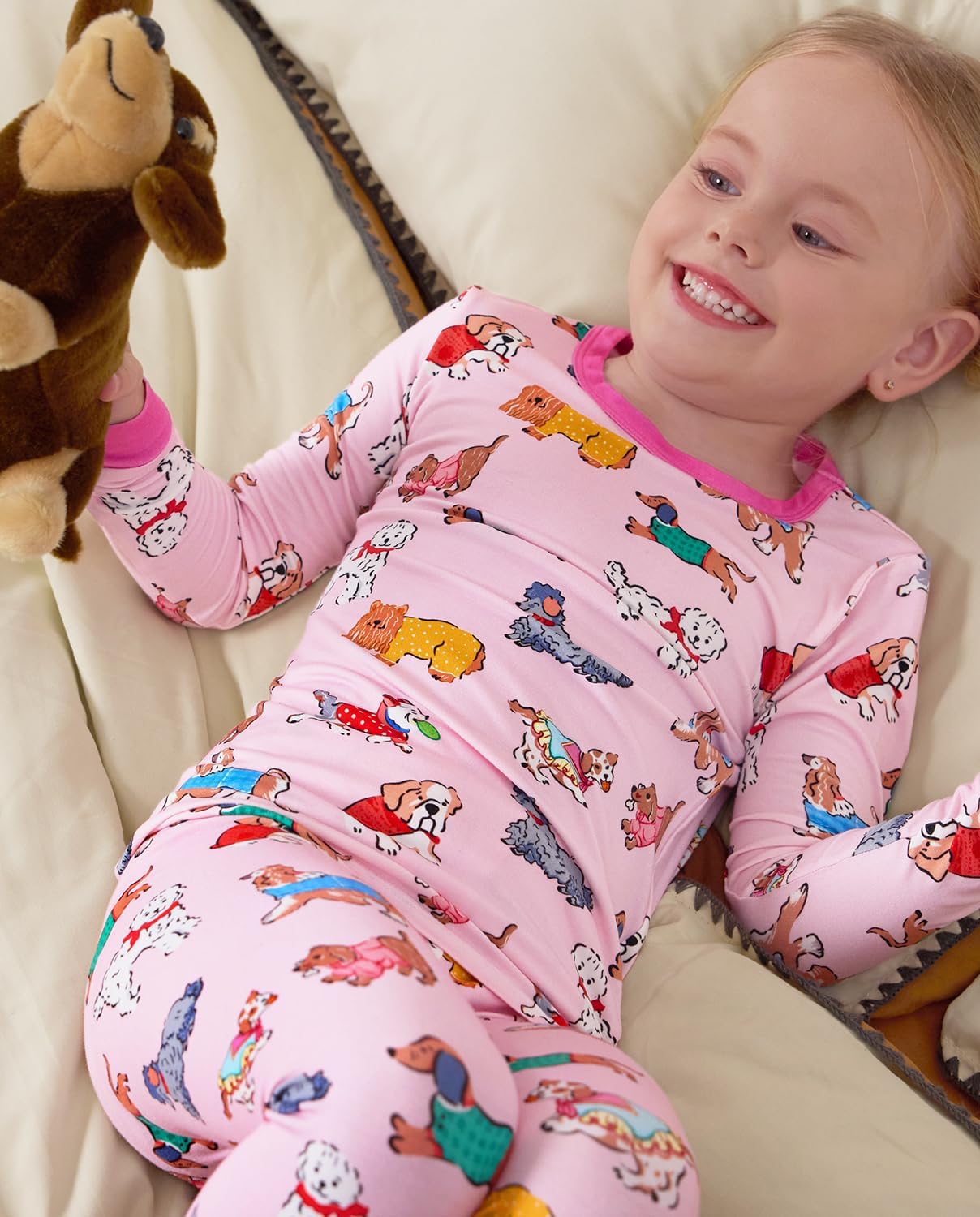 Bamboo Viscose Toddler Girls Kids Pajamas Unicorn Mermaid Pjs Long Sleeve Snug fit 12M-8Y 2pcs Soft Jammies - Image 8