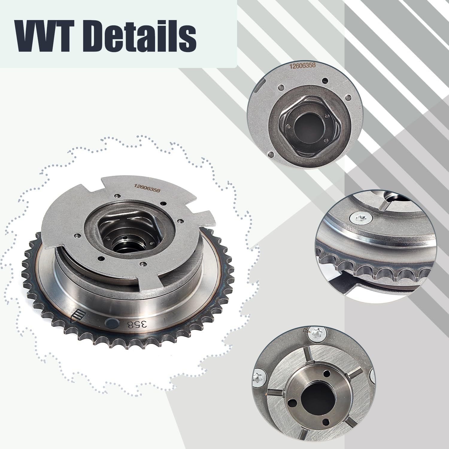 ‎918-186 Variable Valve Timing VVT Sprocket Fit for Cadillac Escalade Chevrolet Avalanche Camaro Colorado Express Silverado Suburban Tahoe GMC Canyon Savana Sierra Yukon Hummer H3 12606358