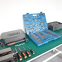 Vista 3 de 110 PCS Metric Tap and Die Set, Metric Screw Threads M2-M18 for Cutting External and Internal Threading, Come with Storage Case and Complete