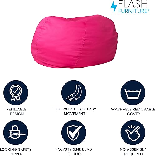 Miniatura 12 de Flash Furniture Puf de gran tamaño para niños y adultos, juego de 1, sherpa natural Negro -,Negro Peludo,Blush Peludo,Marrón,Camouflaje,Azul